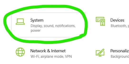 Systemeinstellungen und Anzeigeoptionen in Windows 10