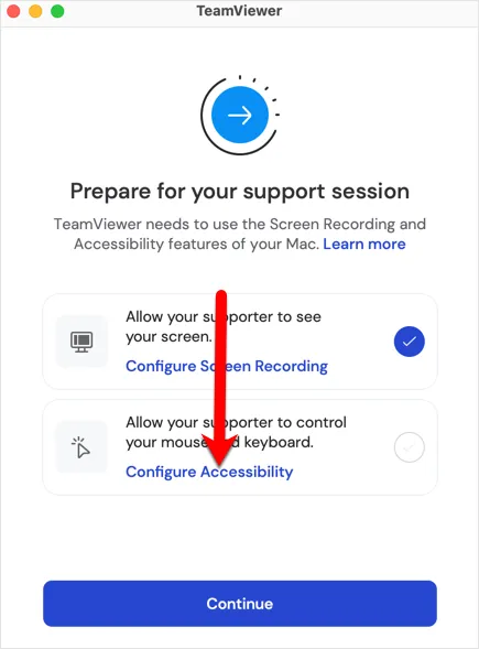 TeamViewer Barrierefreiheit auf Mac konfigurieren