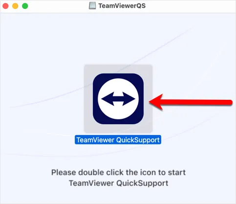 TeamViewer QuickSupport Symbol auf macOS