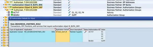 Übersicht der Berechtigungsvorschläge in PFCG mit Angabe der SU24-Variantenquelle