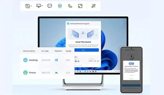 Übersicht der Funktionen von AirDroid Remote Support als TeamViewer-Alternative
