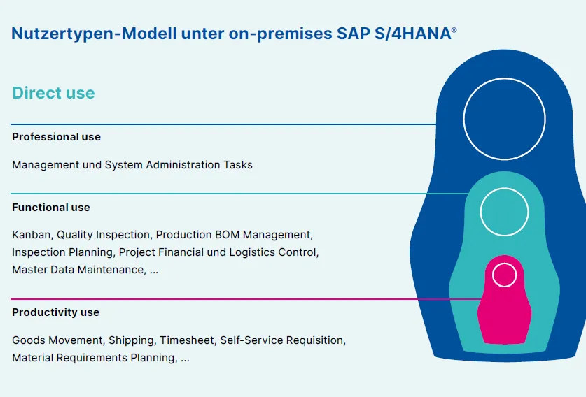 Übersicht der SAP S/4HANA On-Premise Nutzungsarten und Lizenztypen