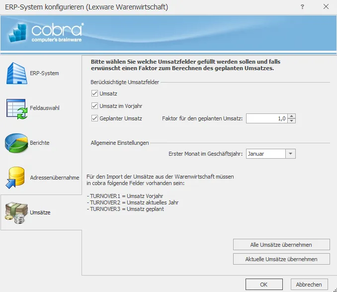 Umsatzzahlen von Lexware zu cobra