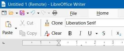 Unerklärliches &quot;Remote&quot;-Symbol im Dokumenttitel von LibreOffice Writer 7.3.3
