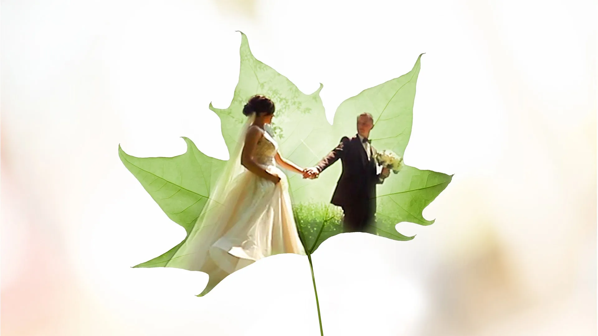 Verheiratetes Paar als Doppelbelichtungseffekt, einfach zu erstellen mit einer geführten Bearbeitung in Adobe Premiere Elements 2021.