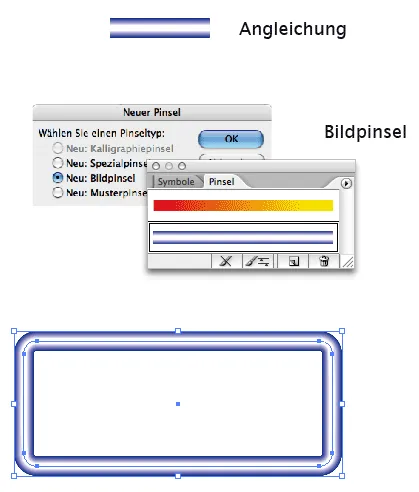 Verlauf auf Pfad in Illustrator mit Bildpinsel