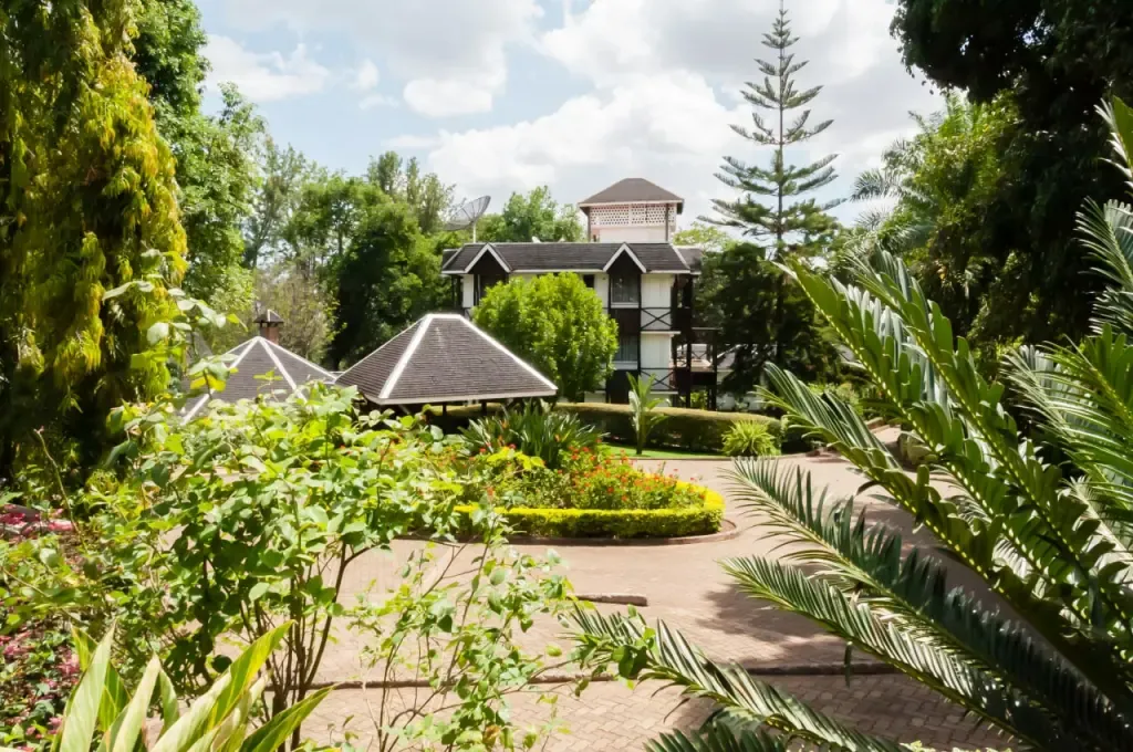 Verloren zwischen den Bäumen. Aishi Machame Hotel in Kilimanjaro, Tansania