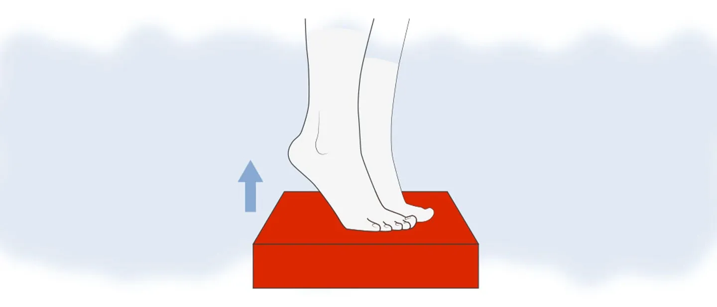 Vibrationsplatte Fersen heben