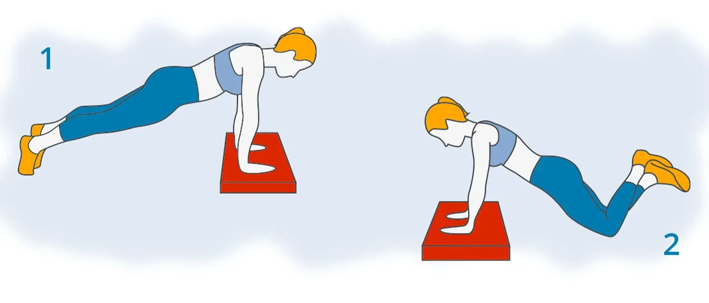 Vibrationsplatte Liegestütz