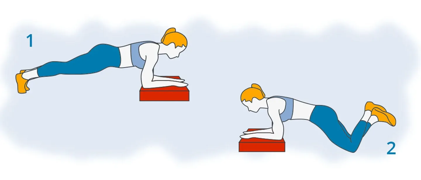 Vibrationsplatte Unterarmstütz