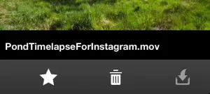 Video in Dropbox App als Favorit markieren zum Herunterladen