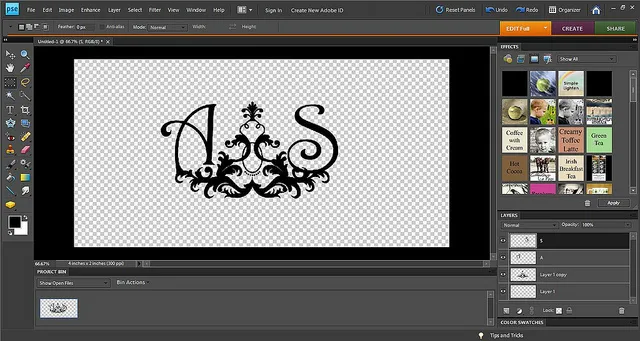 Wasserzeichen-Design in Photoshop Elements 8 erstellen