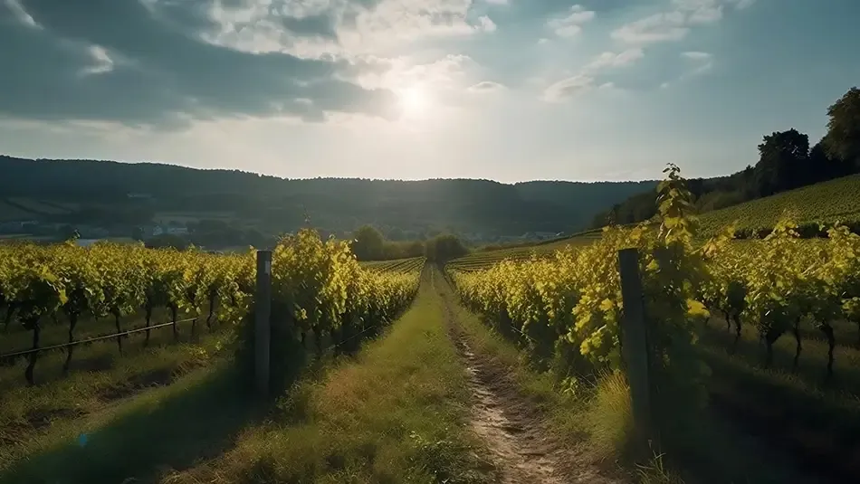 Weinlandschaft Deutschland mit Fernblick