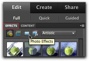Weitere Effekte für kreative Gestaltung in Elements 9