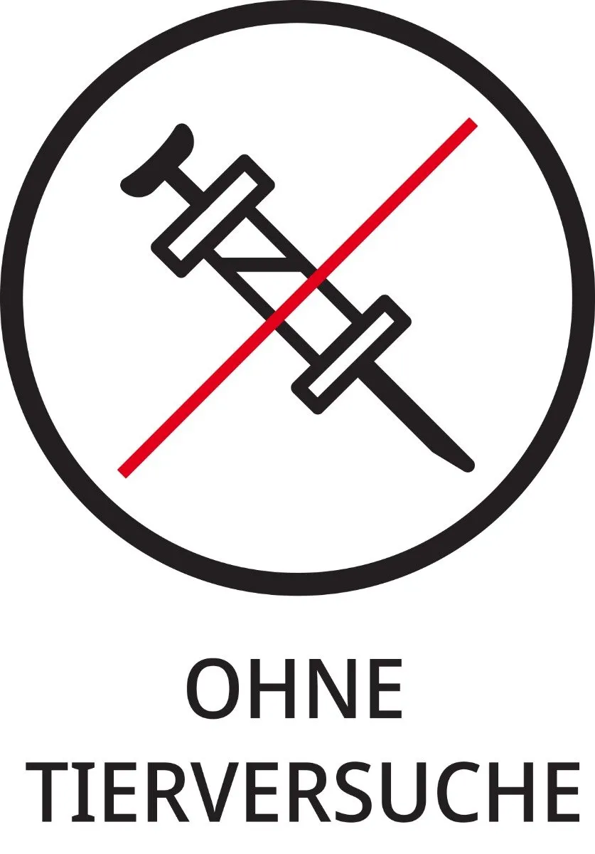 Zertifizierung "No Animal Testing" von Josera, die das Ausbleiben von Tierversuchen bestätigt