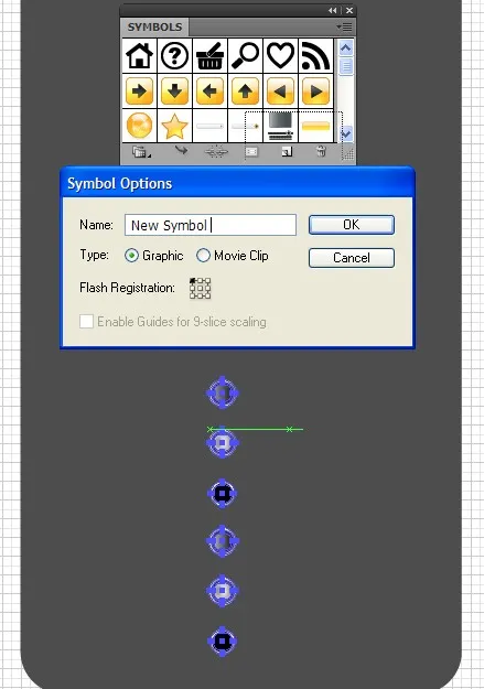 Zusätzliche Formen erstellen und als Symbol für den Illustrator DVD-Player speichern