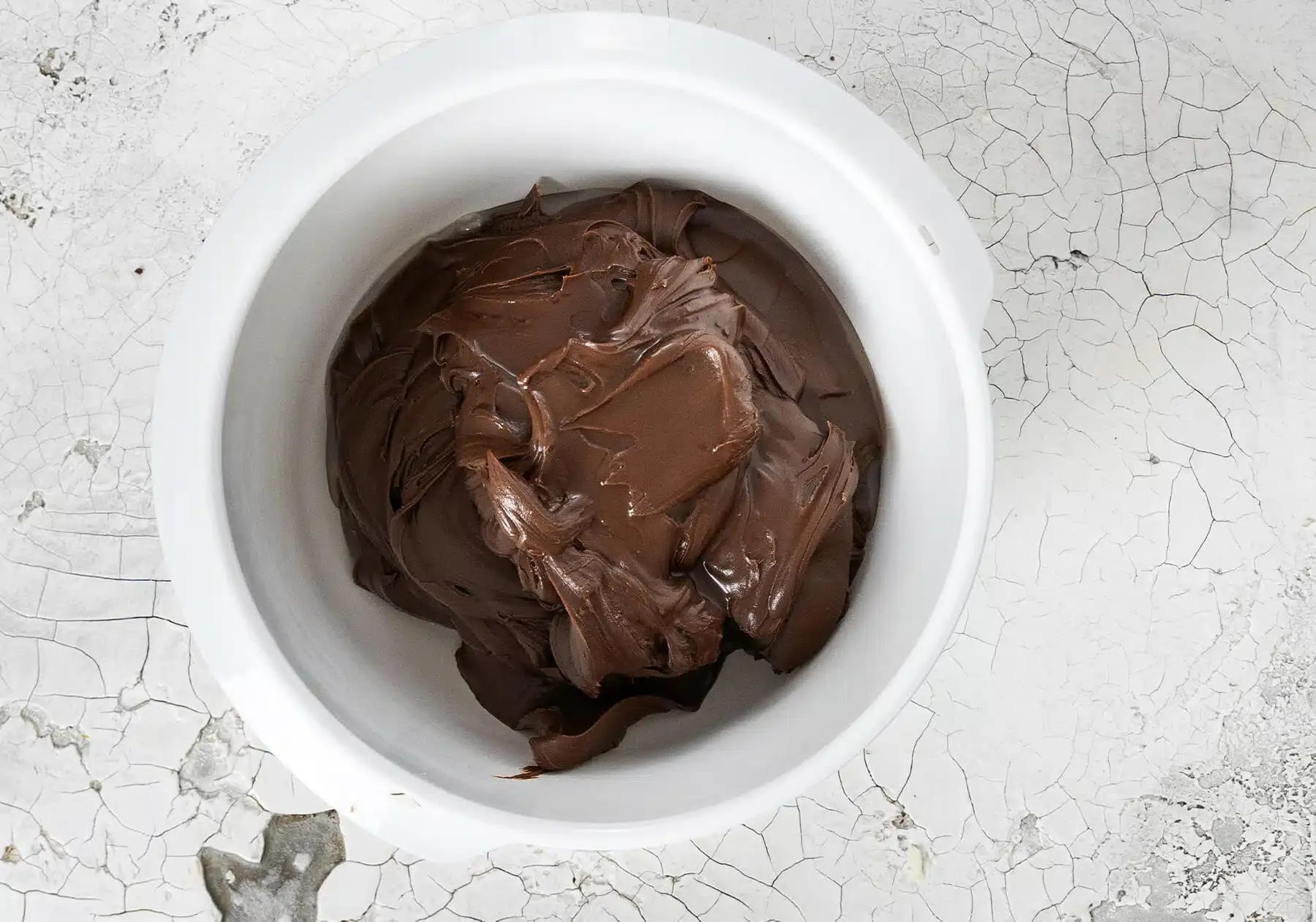 Aufgeschlagene Schokoladencreme