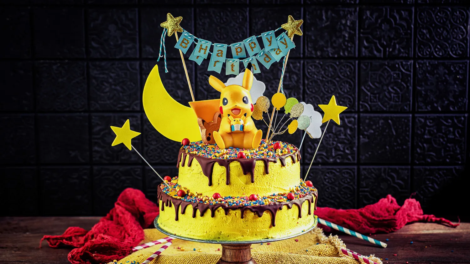 Einfache Pokemon Torte Geburstagstorte fuer Jungs Jungen einfaches Rezept Heike Herden Geburtstagstorte