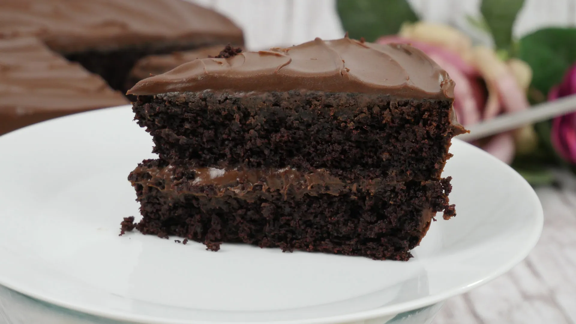 Nahaufnahme des Kuchens während des Backens.