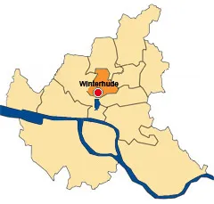 Standortkarte für unsere Computerschulen in Hamburg