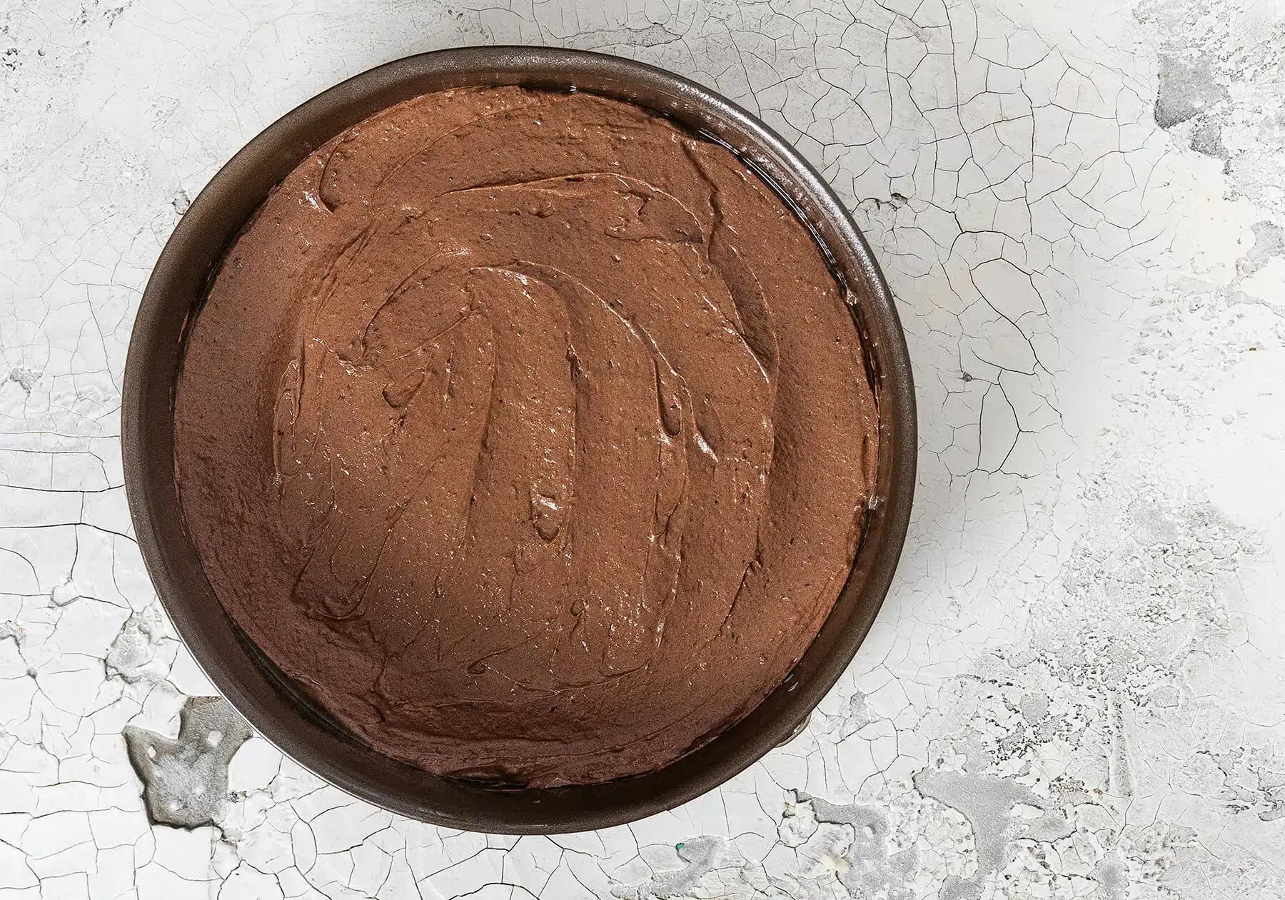 Teig in der Form vor dem Backen