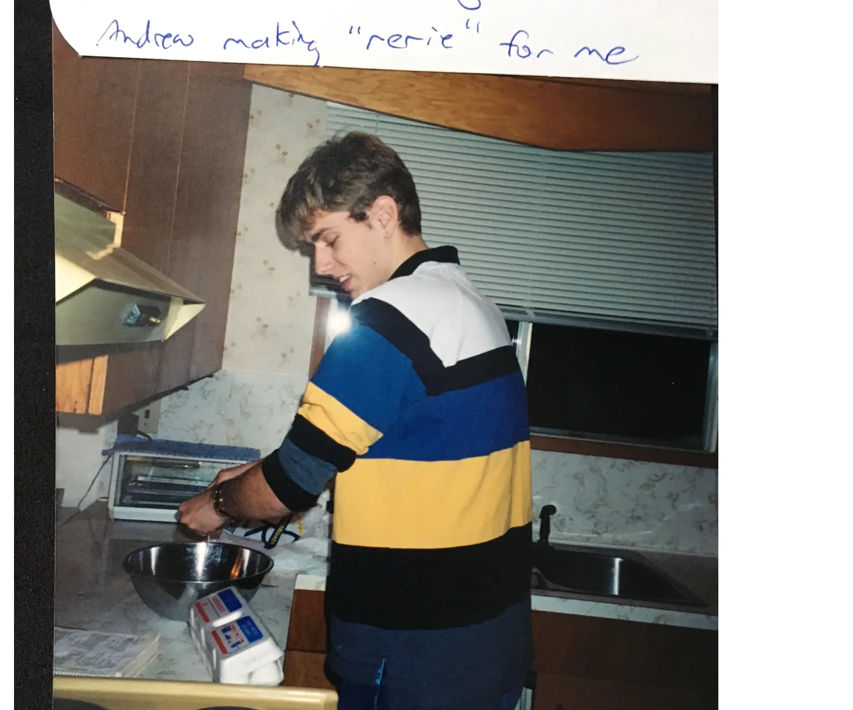 Andrew's handschriftliche Notiz des Namens "rerie"