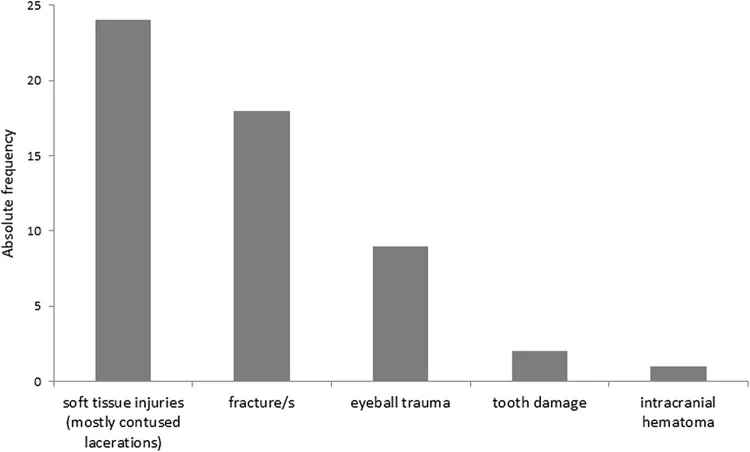 Art der erfassten Verletzungen bei Hornussen-Patienten