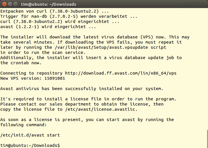Avast aktualisiert Signaturen bei der Installation