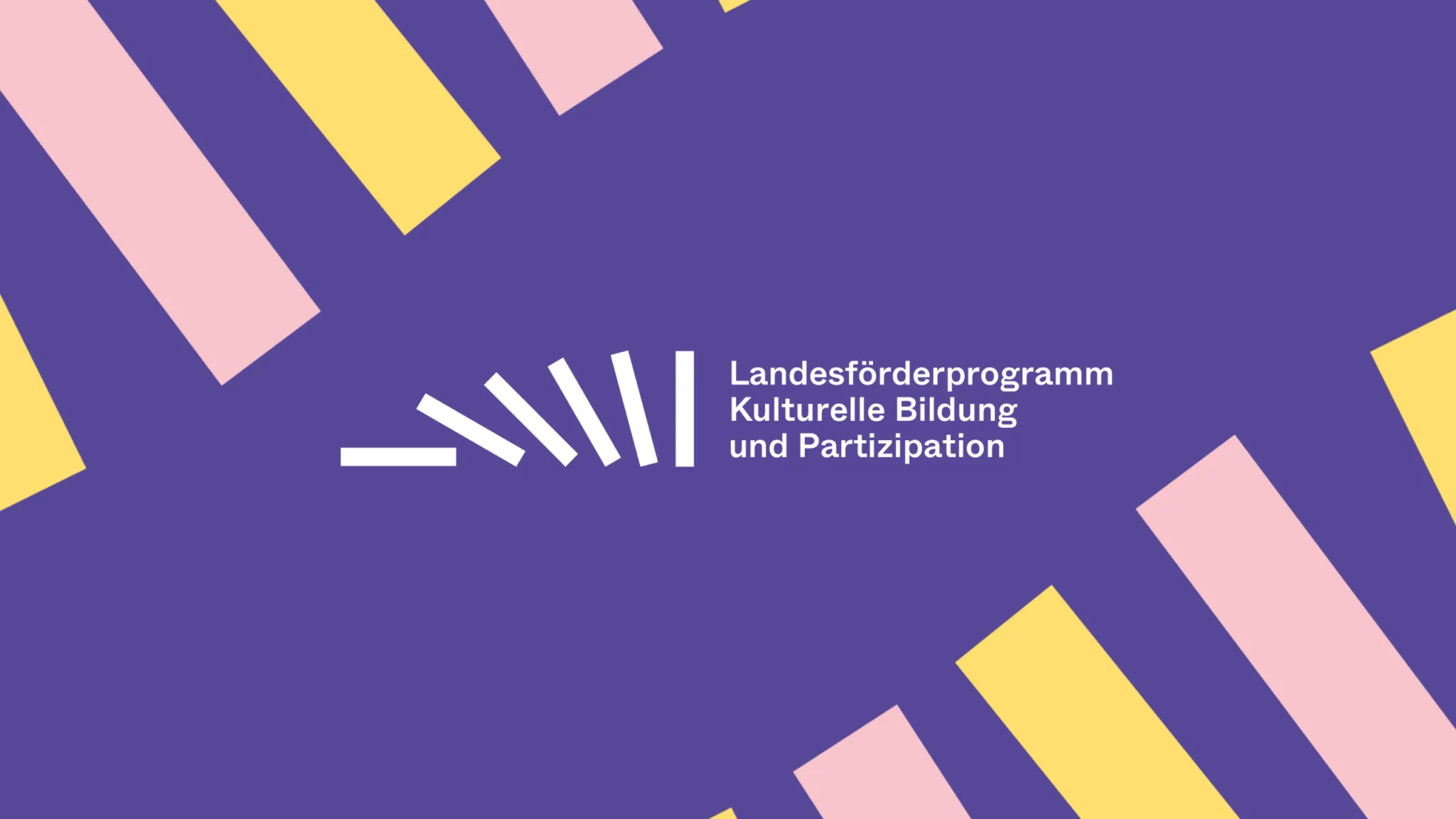 Banner des Landesförderprogramms Kulturelle Bildung und Partizipation