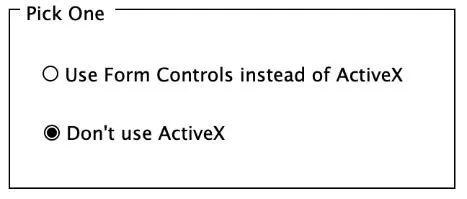 Beispiel für Formularsteuerelemente in Excel
