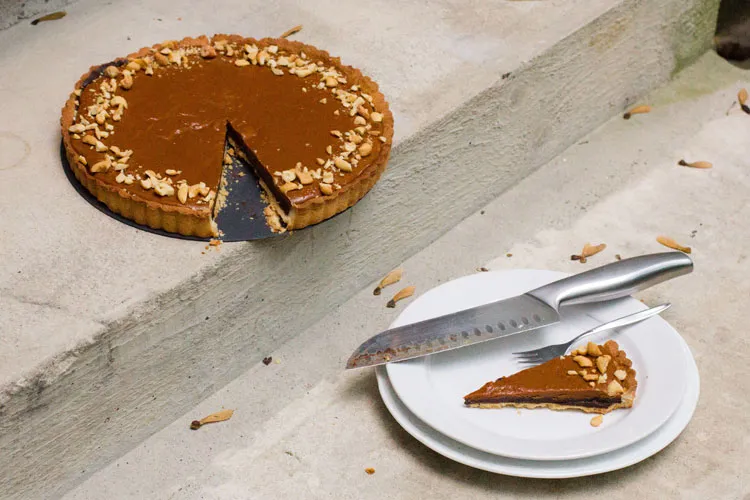 Cashew-Karamell-Ganache-Tarte