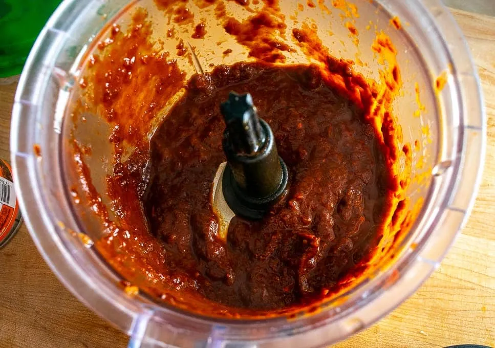 Chili-Püree nach dem Mixen