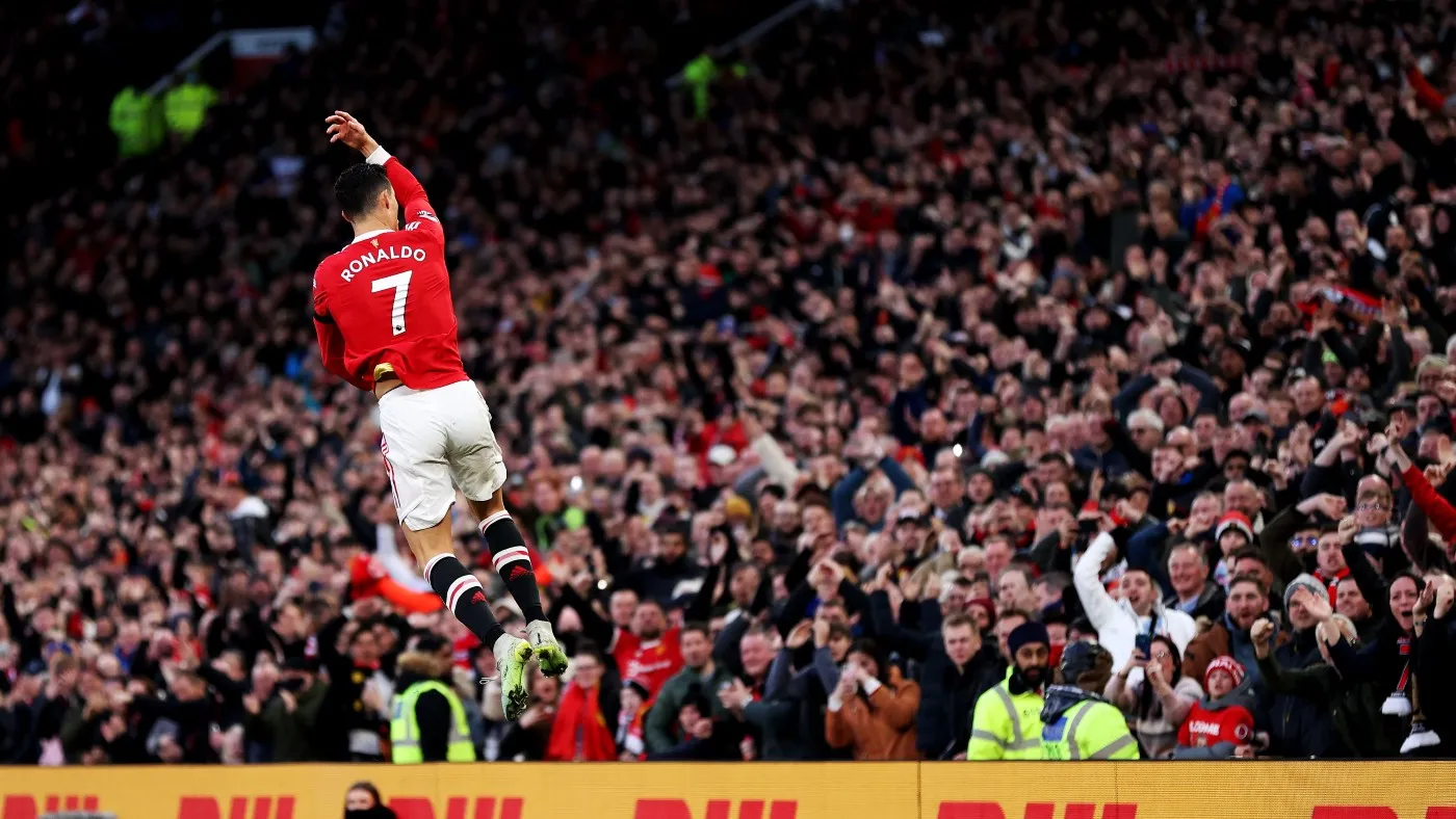 Cristiano Ronaldo feiert ein Tor für Manchester United