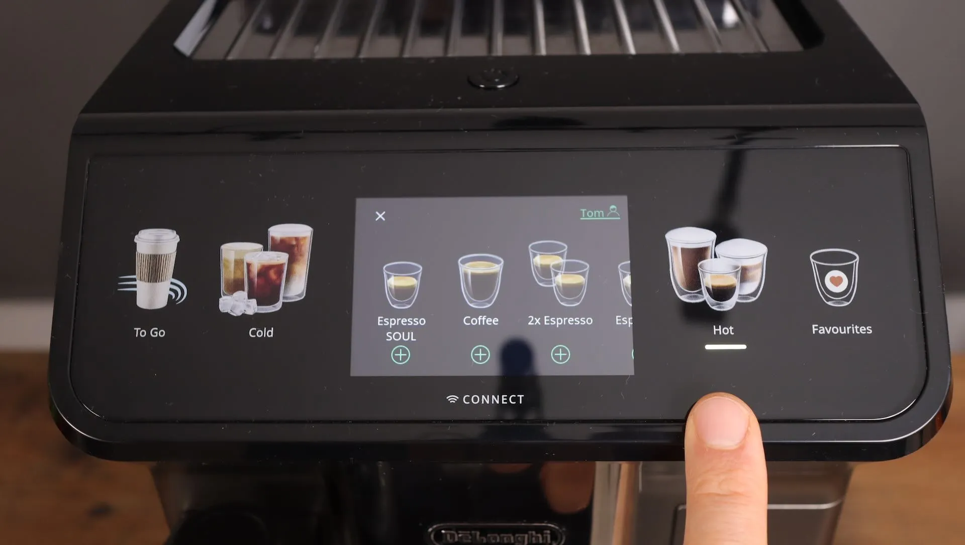 DeLonghi Eletta Explore Auswahl heiße Getränke