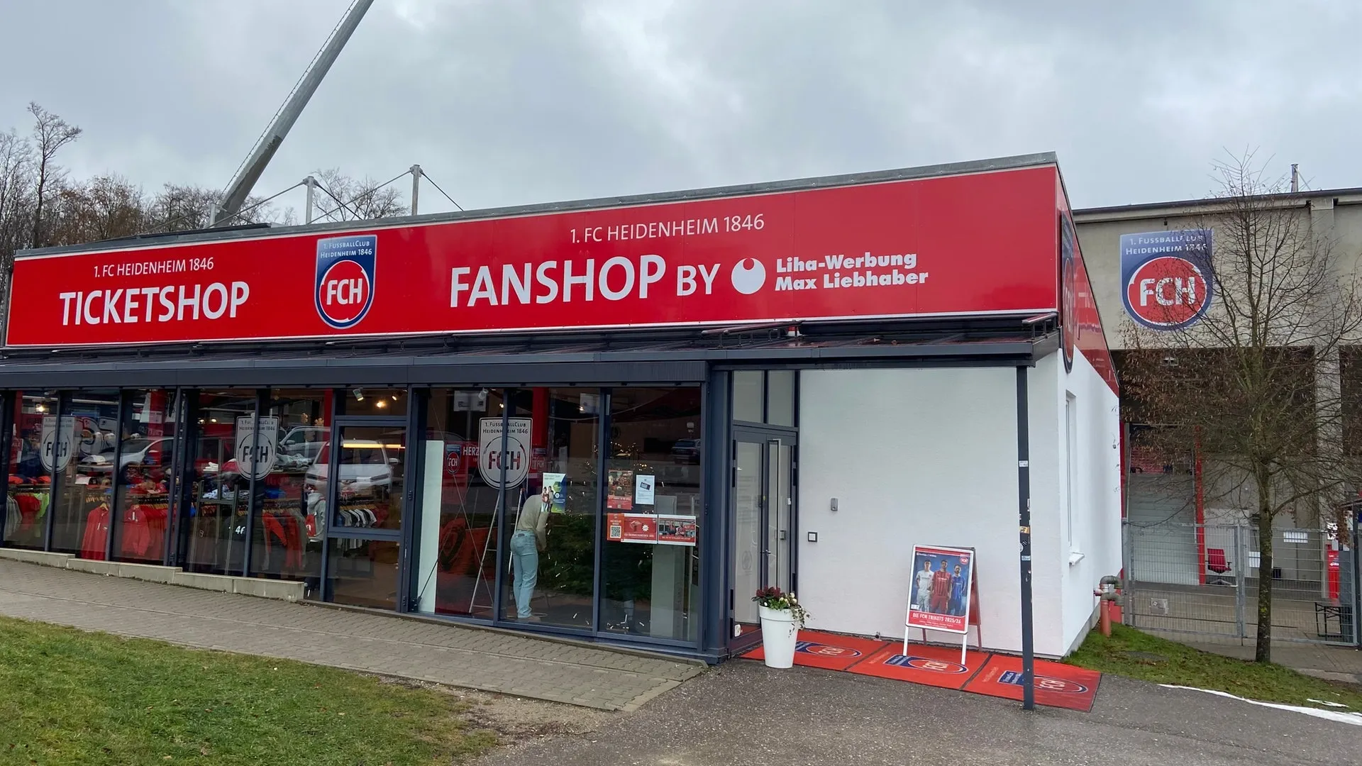 Der FCH-Fanshop auf dem Heidenheimer Schlossberg