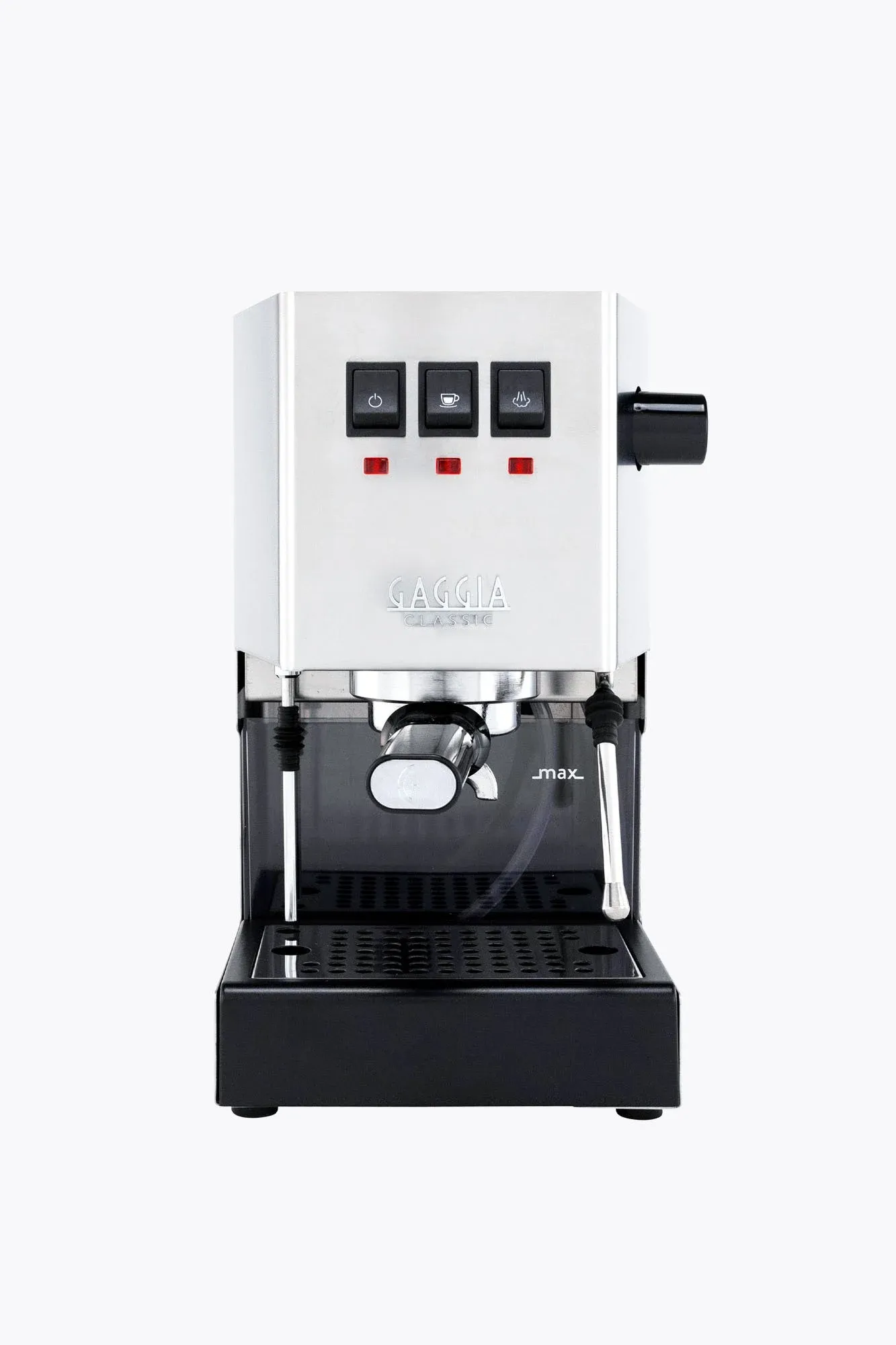 Die Gaggia Classic Evo Espressomaschine in gebürstetem Edelstahl