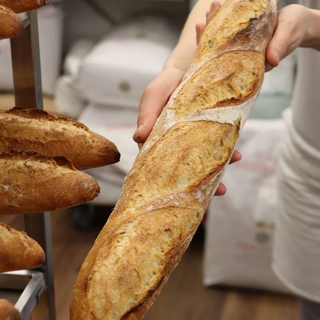 Einblick in die Zubereitung des Präsidenten Baguettes.