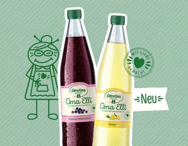 Förstina "Oma Elli" Limonade Zitrone und Schwarze Johannisbeere