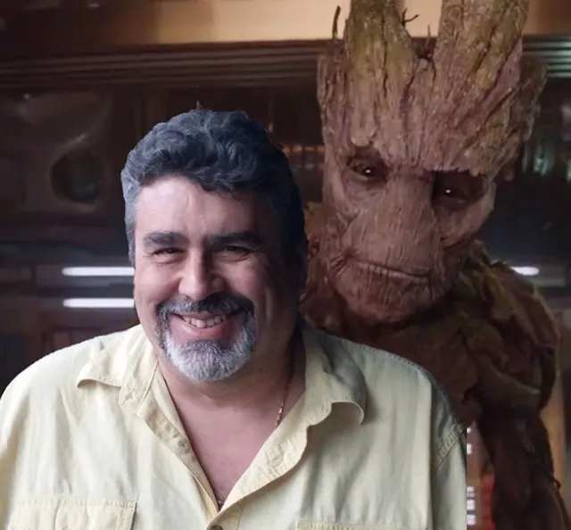 Freund und Groot als Fotomontage