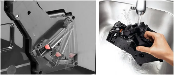 Herausnehmbare Brüheinheit