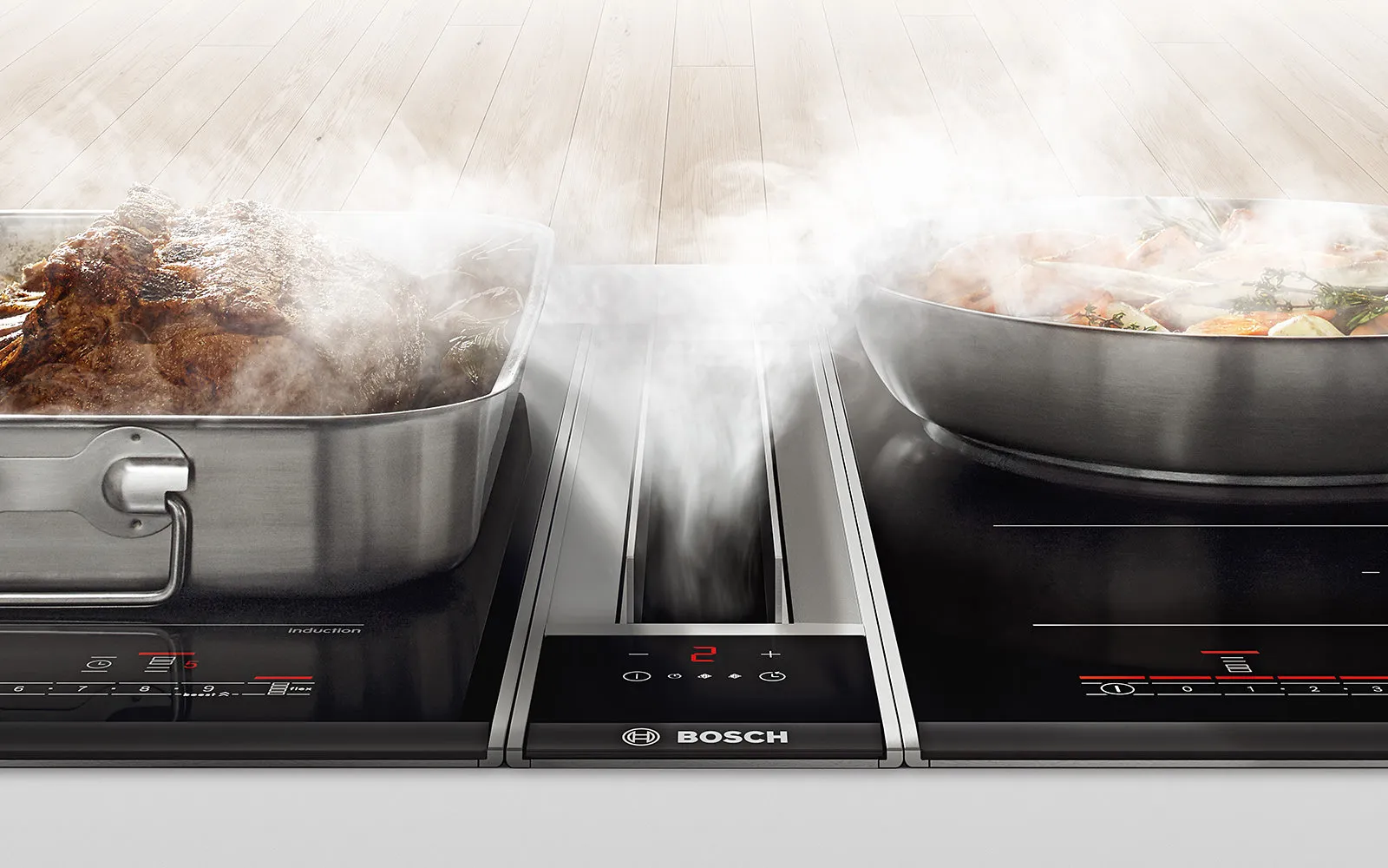 Induktionskochfeld Bosch domino hood