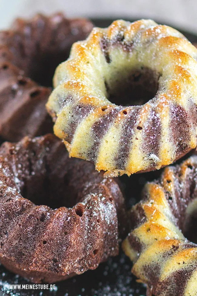 Kleine Marmorkuchen gebacken, meinestube