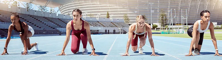 Leichtathlet beim Hürdenlauf