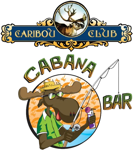 Logo der Cabana Bar und des Caribou Clubs
