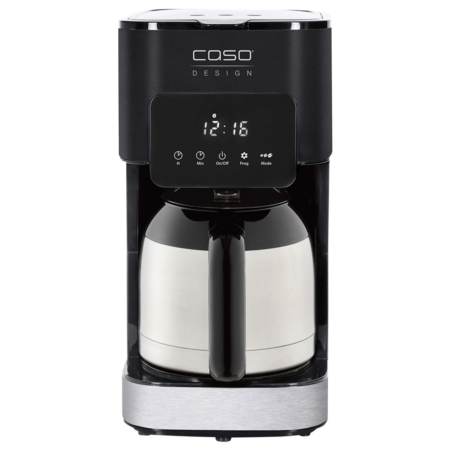 Moderne Caso Design Kaffeemaschine mit Edelstahl-Elementen