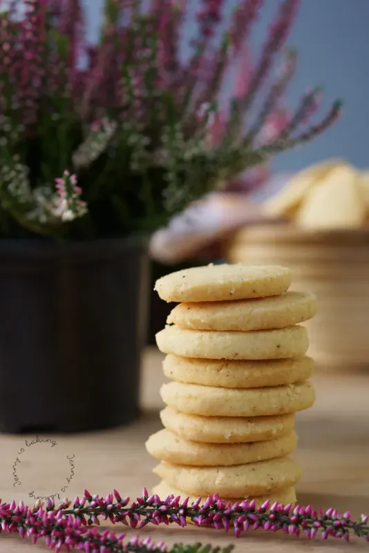 Rohlinge der Heidesand Plätzchen vor dem Backen