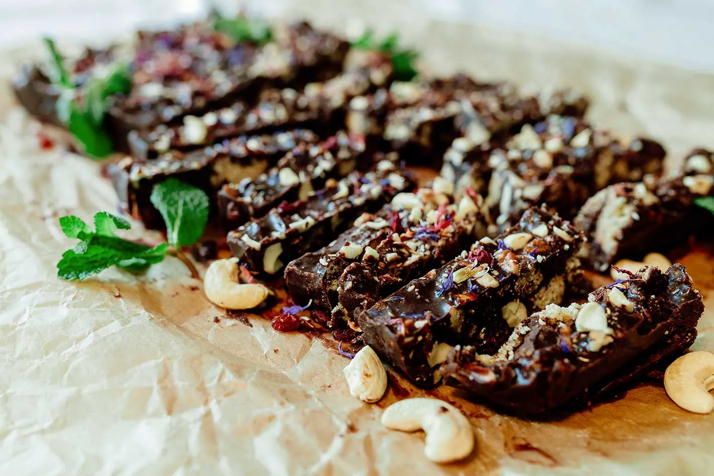 Schneller Kuchen mit Keksen und Cashewkernen