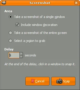 Screenshot-Plug-in in GIMP 2.4