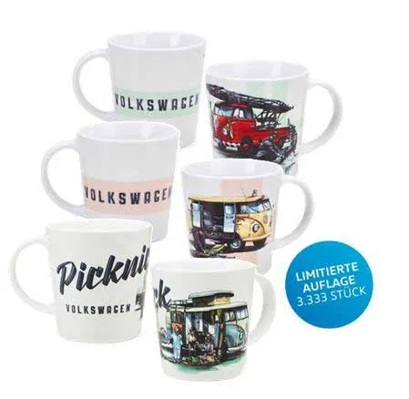 Vielfältige Produkte mit Volkswagen-Motiven