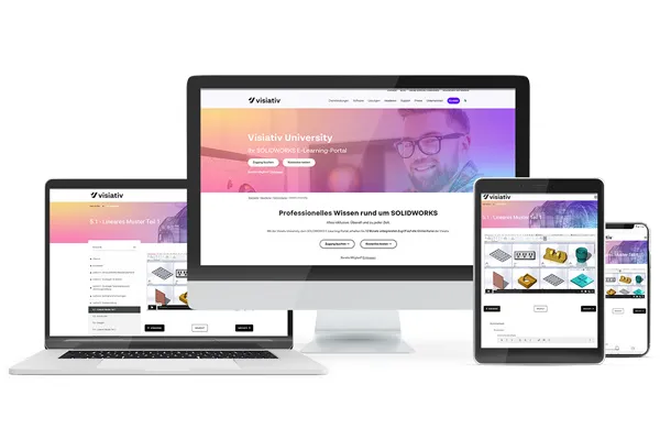 Visiativ University auf verschiedenen Devices